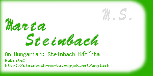 marta steinbach business card